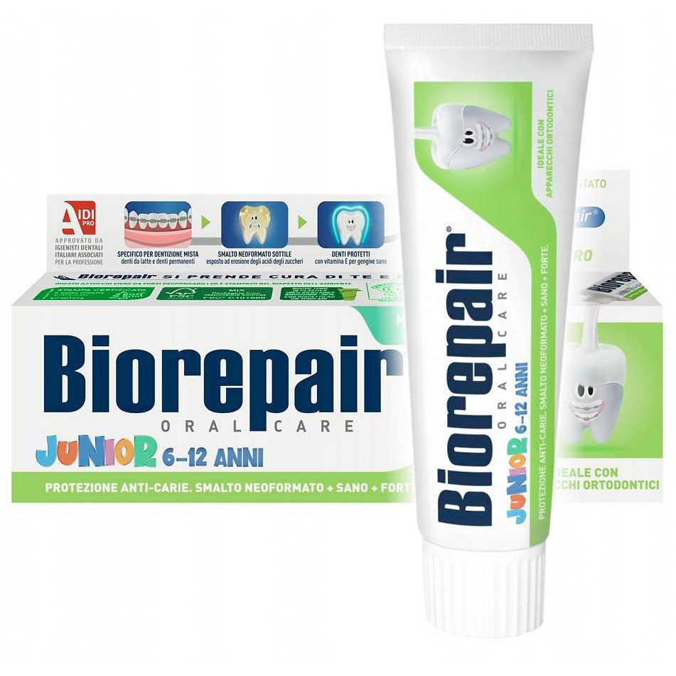 Biorepair Hydroxyapatite Kinderzahnpasta Junior Mint 6-12 Jahre 75 ml