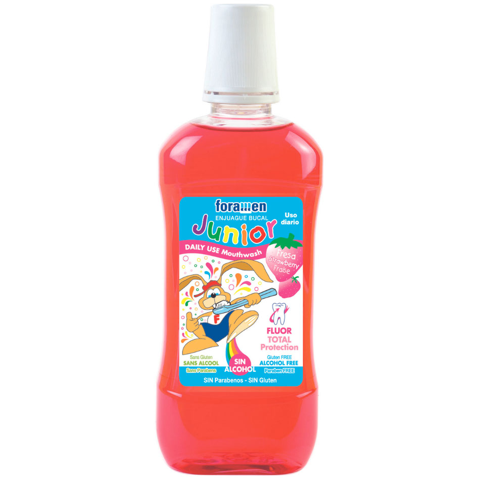 Mundskyl til Børn Foramen Junior Strawberry 500 ml.