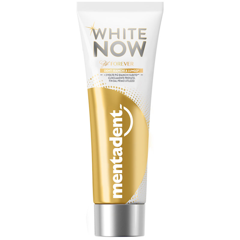 Zahnaufhellende Zahnpasta Mentadent White Now Love Forever 50 ml.