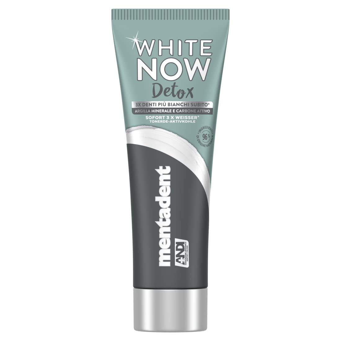 Whitening Tandpasta Mentadent White Now Detox Charcoal 75 ml.