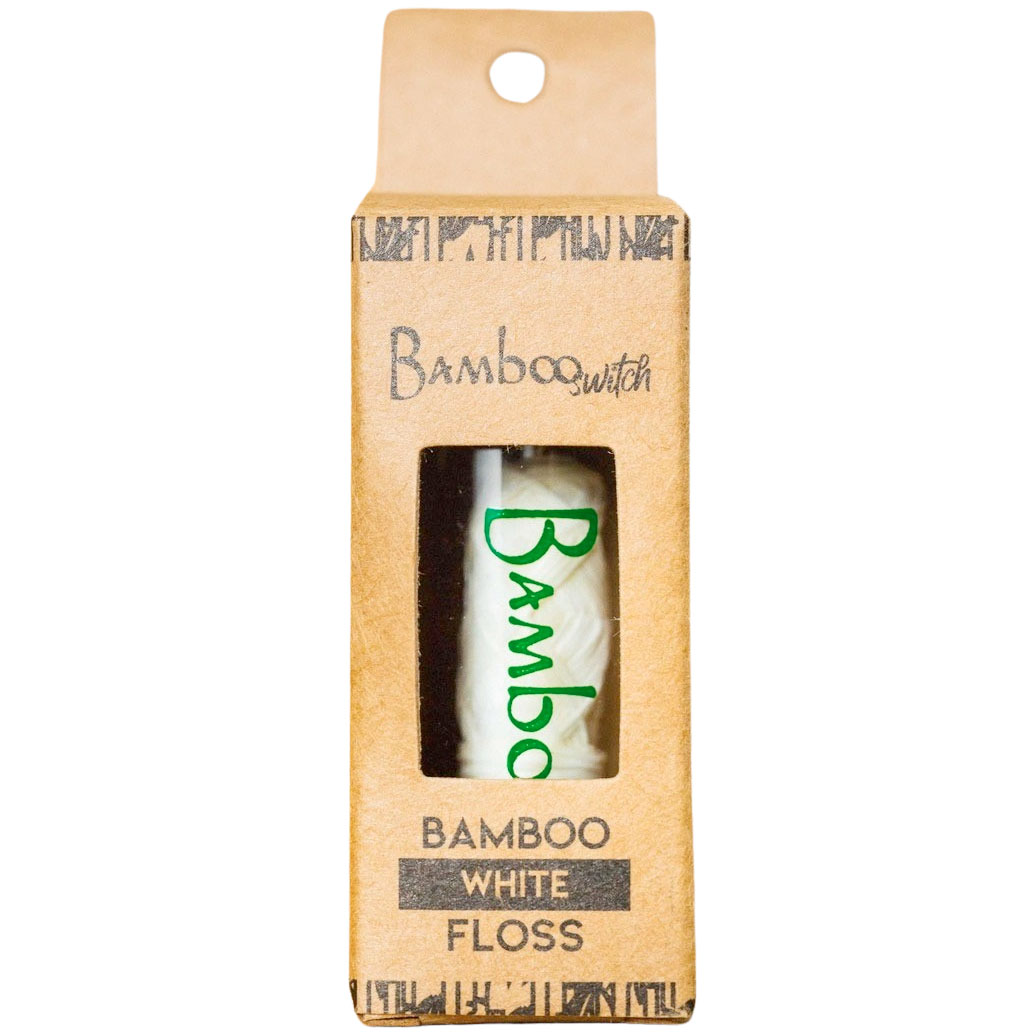 Bæredygtig Tandtråd Bamboo Switch Glasdispenser 30 mtr