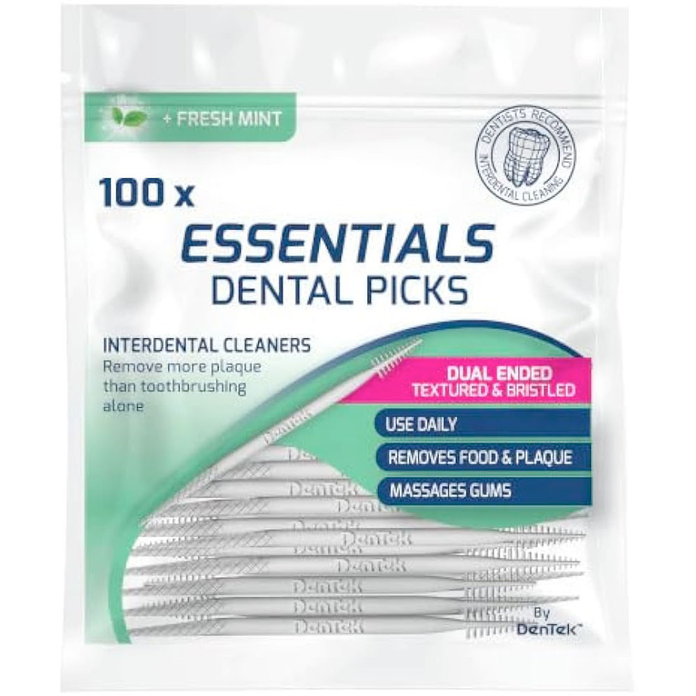 Kunststoff-Zahnstocher DenTek Essentials Dual Ended Fresh Mint 100 Stk.
