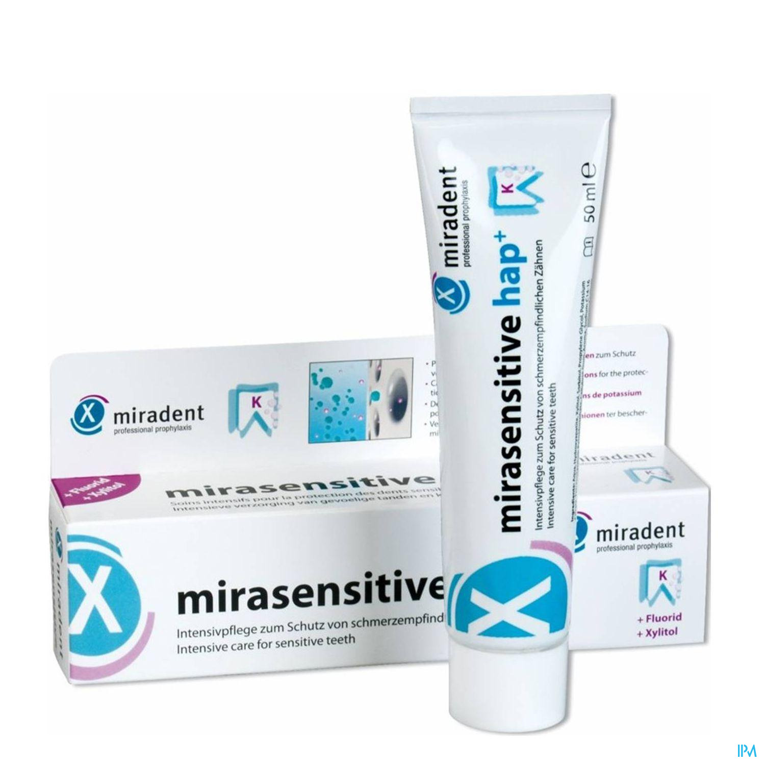Beruhigende Zahnpasta MIRADENT Mirasensitive Hap+ 50ml