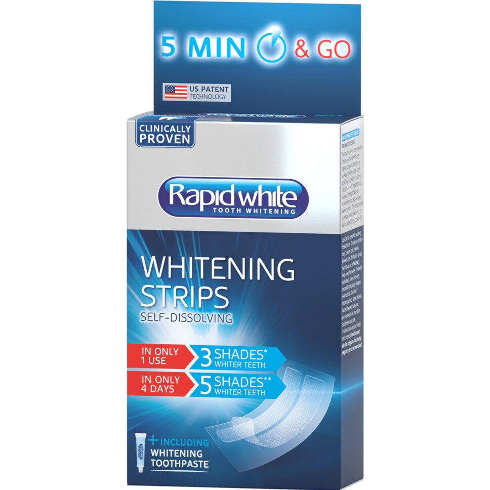 Tandblegning Sæt Rapid Rapid White Express 5 Minutes Whitening Strips