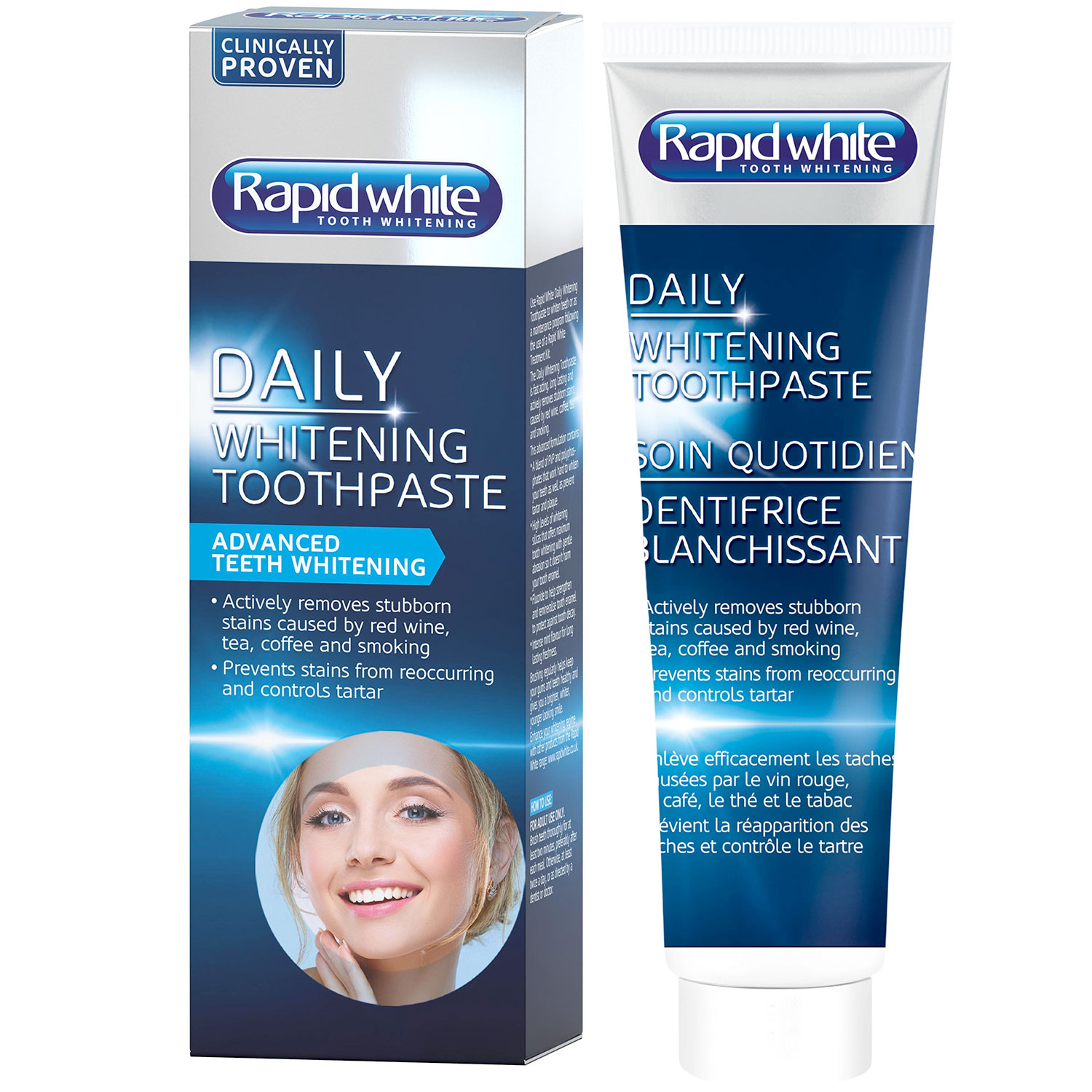 Zahnaufhellende Zahnpasta Rapid White Daily Care 100 ml.