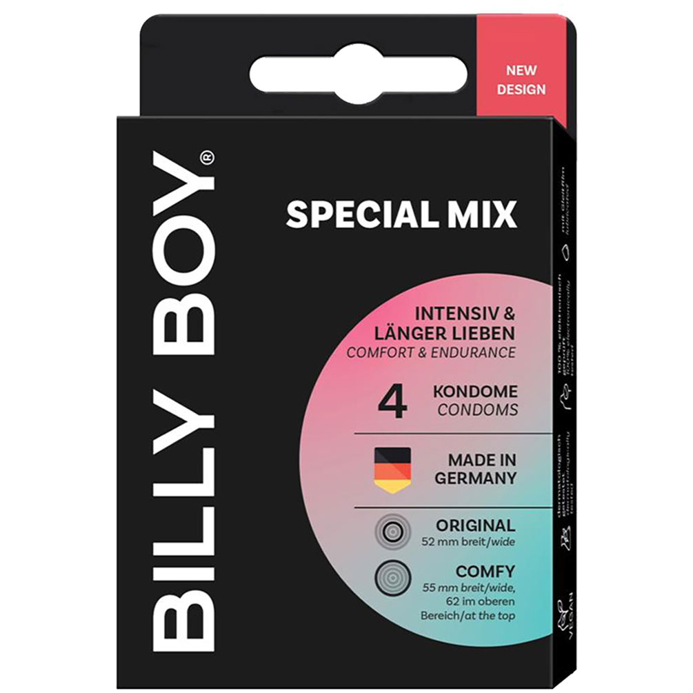 Billy Boy Kondome Special Mix Intensive und länger lieben 52 mm. 4 Stück