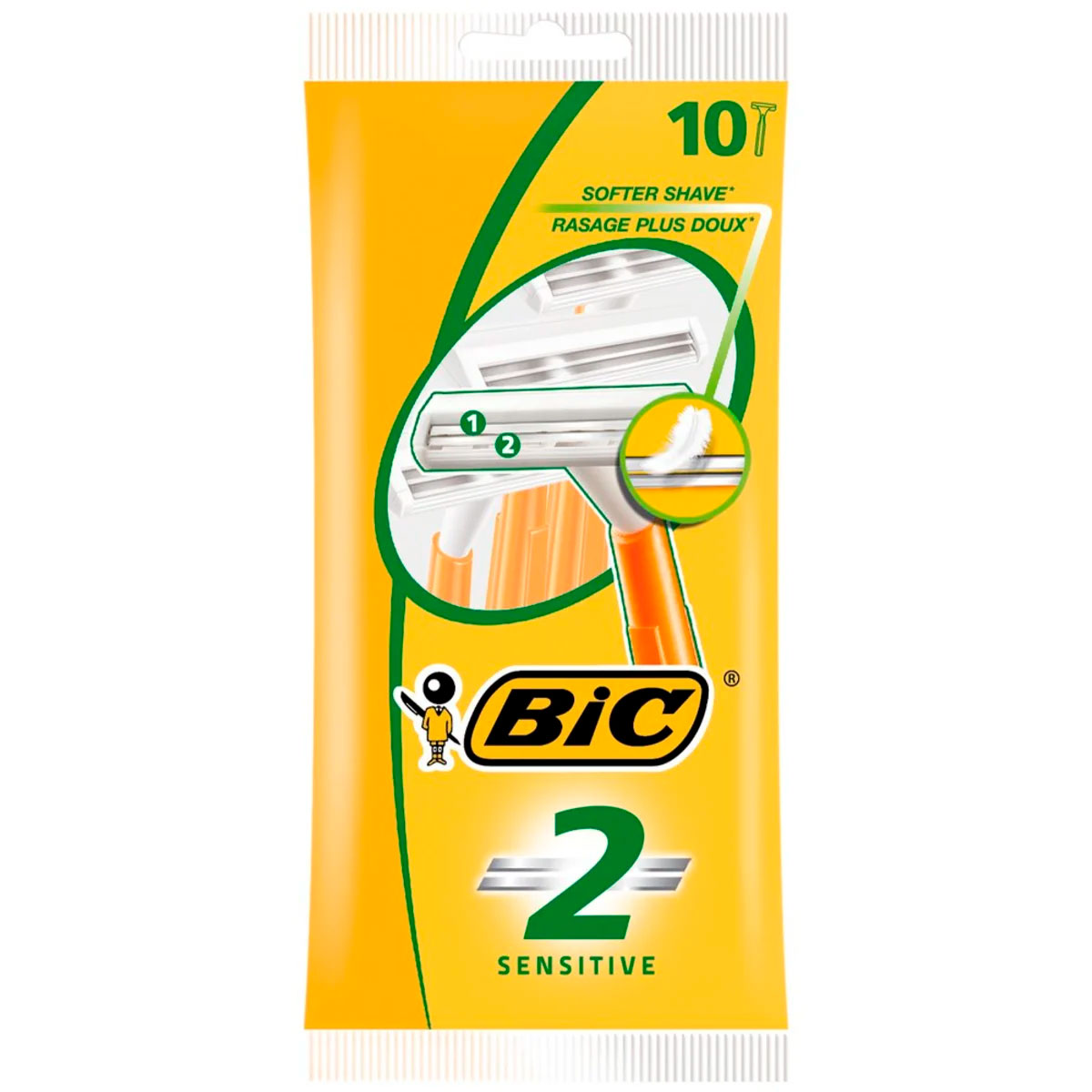 BIC 2 Engangsskrabere 10 stk. Sensitive