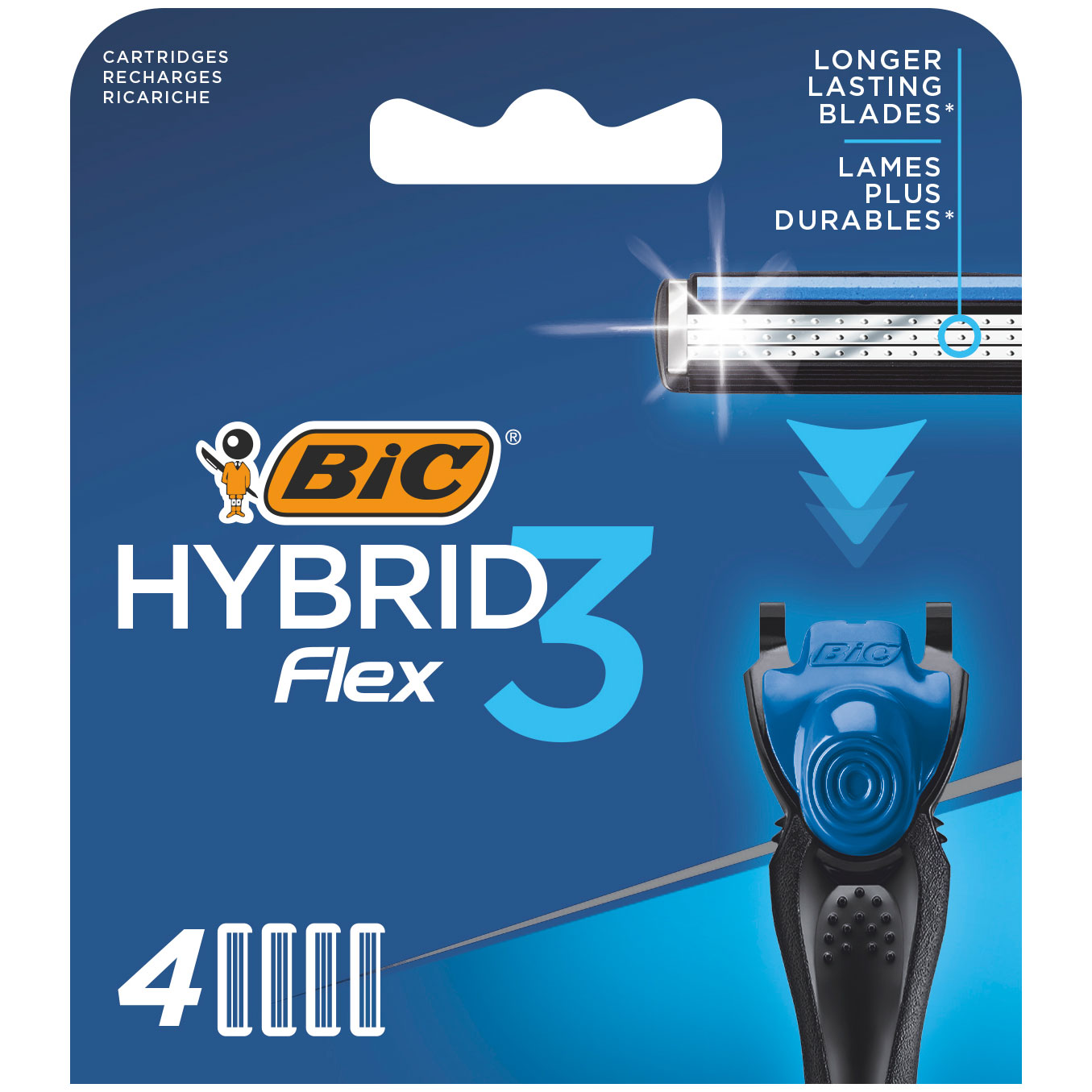 BIC Hybrid Flex 3 Rasierklingen 4 Stk.