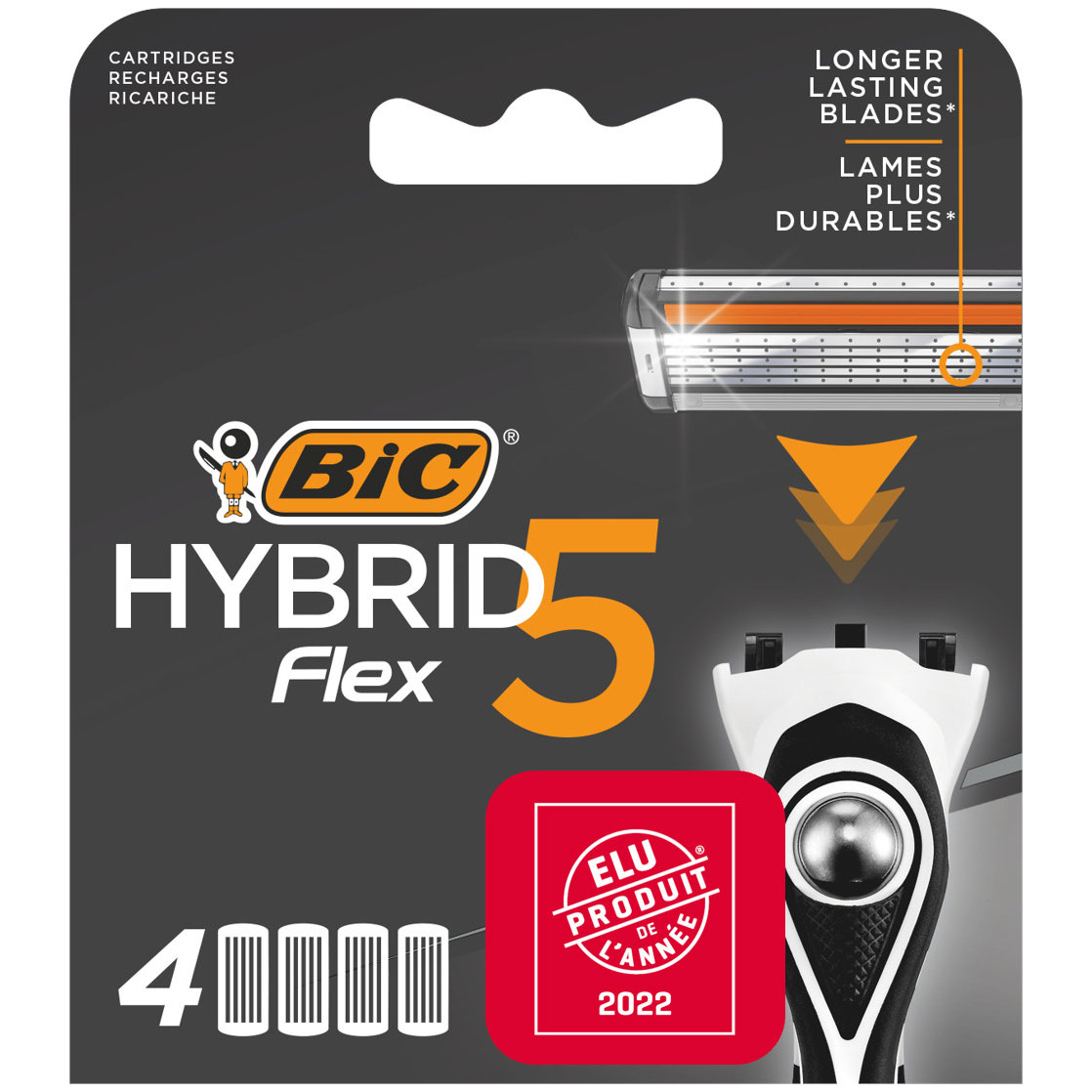 BIC Hybrid 5 Flex Rasierklingen 4 Stk.