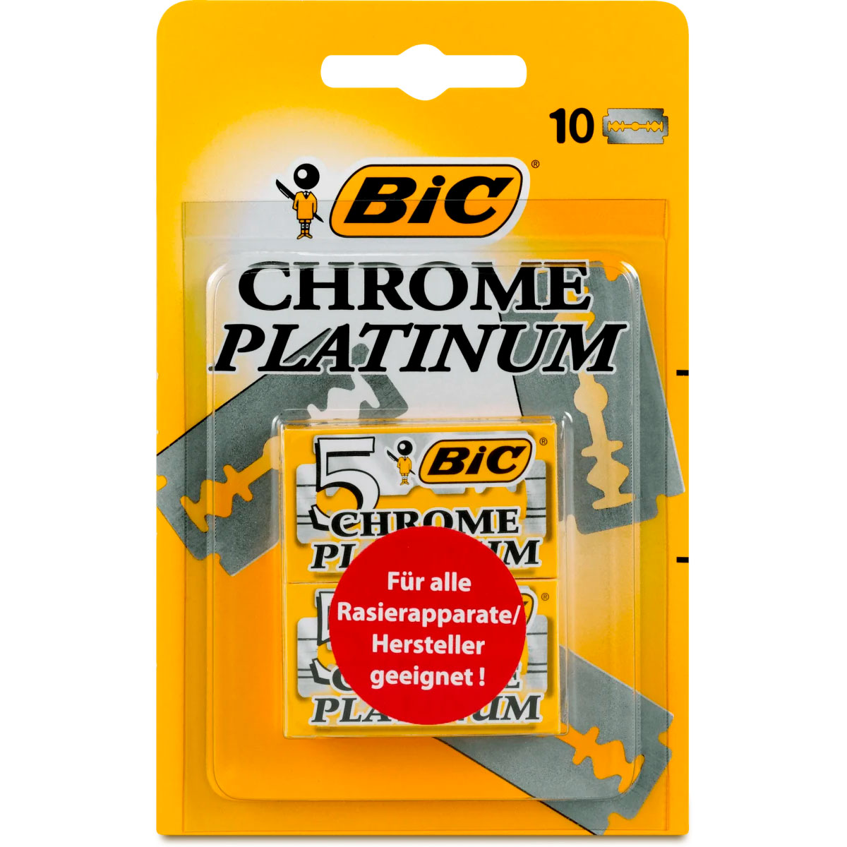BIC Chrome Platinum Double Edge Barberblade 10 stk.