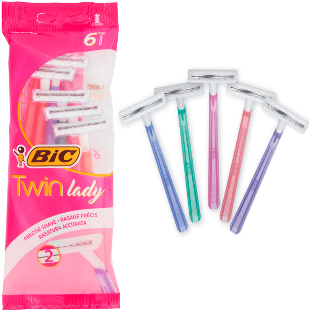 BIC Twin Lady Engangsskrabere Sensitive 6 stk.