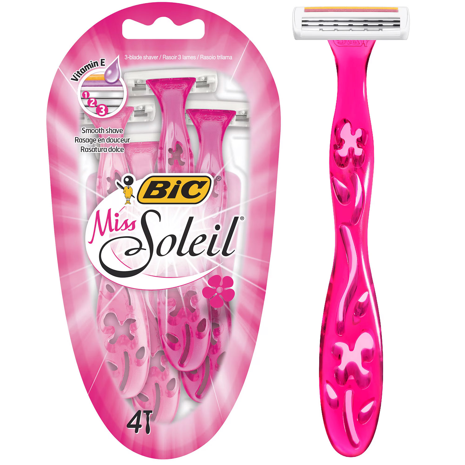 BIC Miss Soleil Einwegschaber Pink 4 Stk.