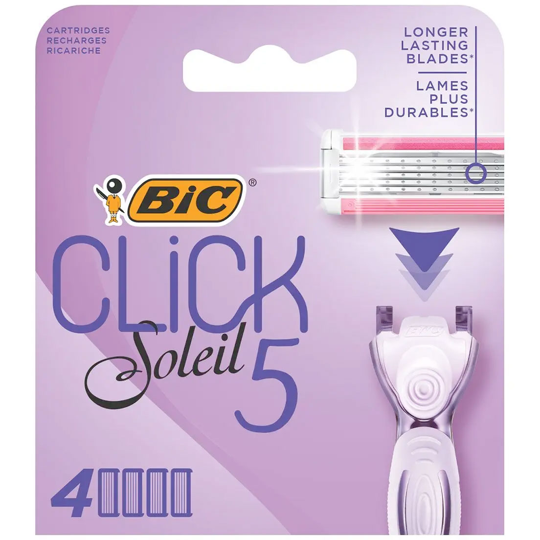 BIC 5 Click Soleil Barberblade 4 stk.