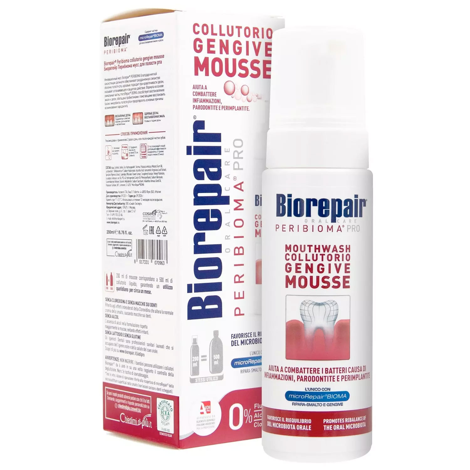 Biorepair Mundspülmousse microRepair 200 ml.