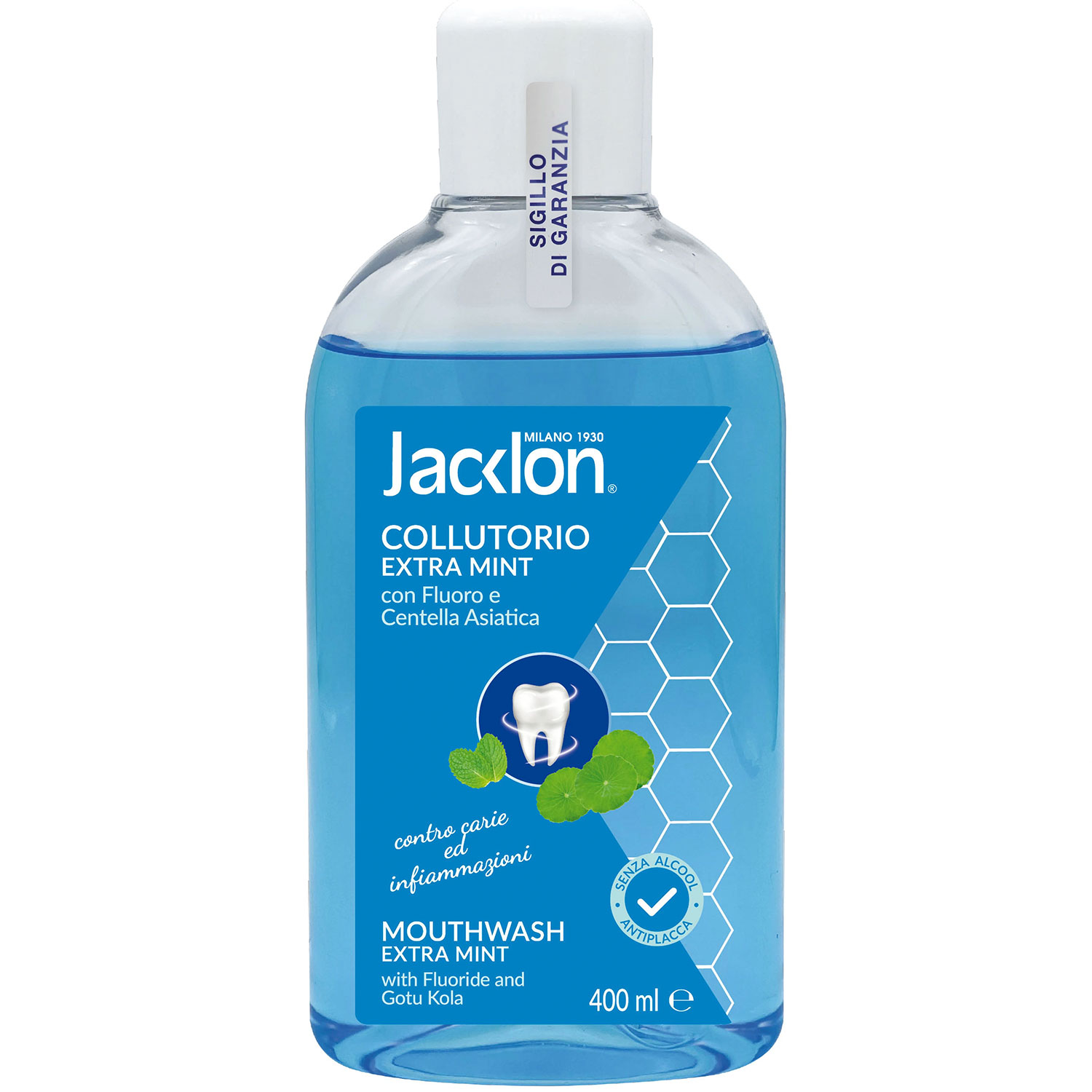 Mundwasser Gotu Kola & Fluor Jacklon Extra Mint 400 ml.