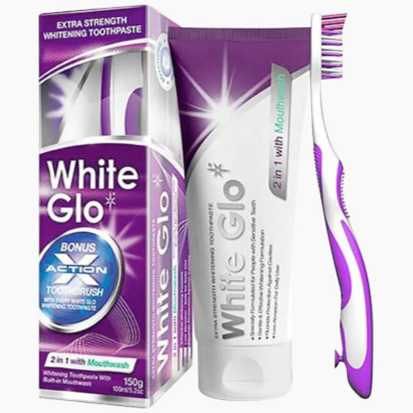 Tandblegning Tandpasta White Glo 2-in-1 Mouthwash Formula - White Glo Tandpasta