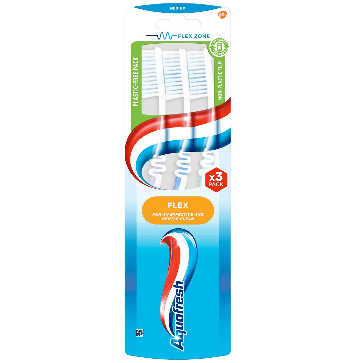 Aquafresh Flex Zahnbürsten 3 Stk. Medium