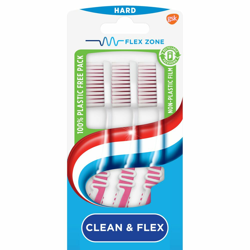 Aquafresh Zahnbürsten 3 Stk. Clean und biegen Sie HARD