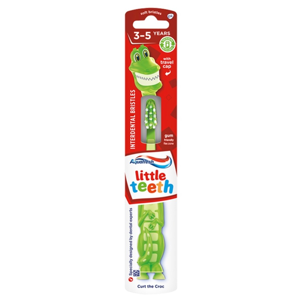 Aquafresh Børnetandbørste Milk Teeth 3-5 år GRØN