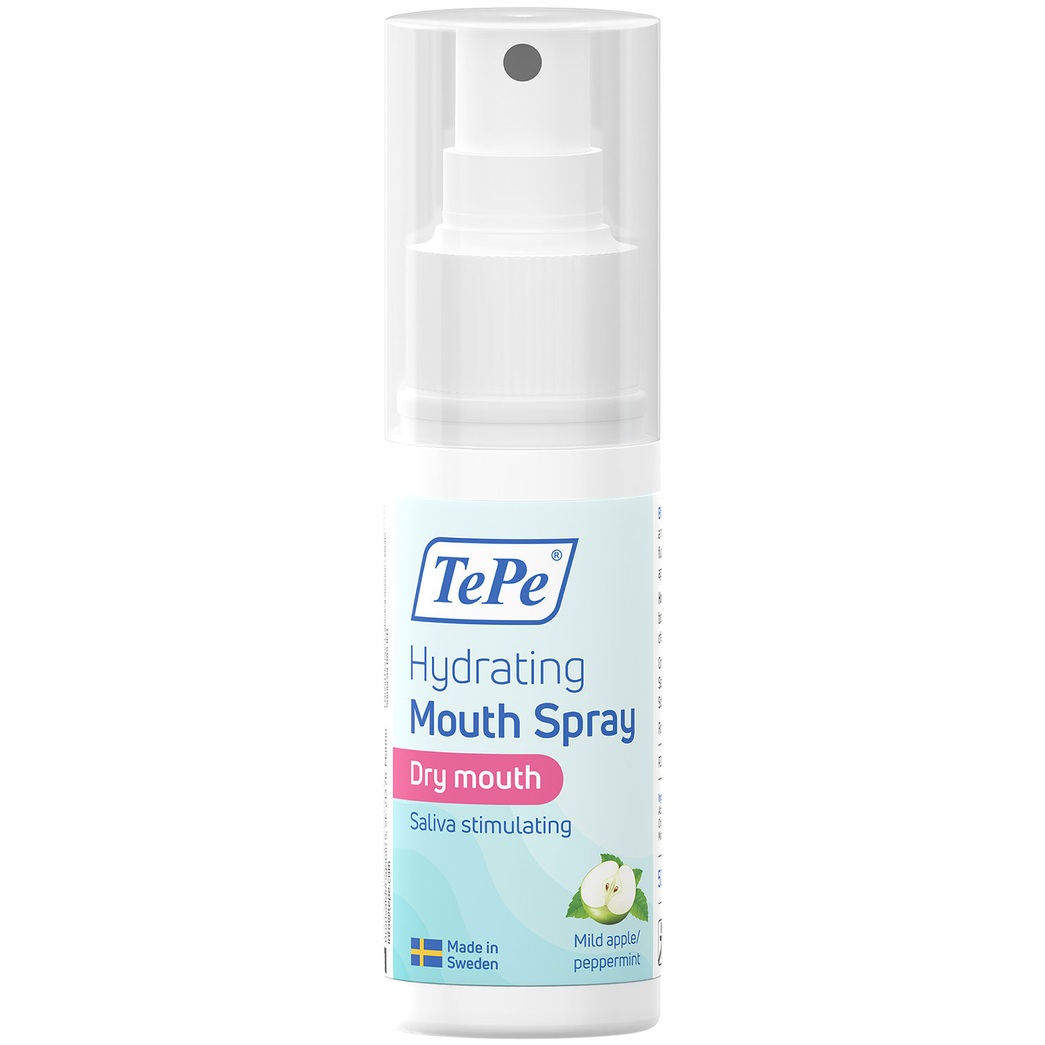 Mundspray Mundtrockenheit TePe Hydrating Mild Apple & Peppermint 50 ml.
