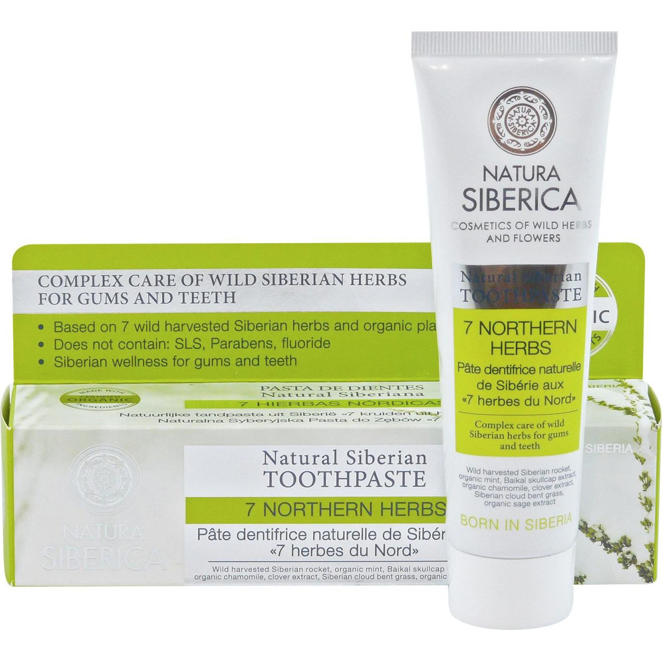 Naturlig Herbal Tandpasta Nature Siberica 7 Northern Herbs 100g