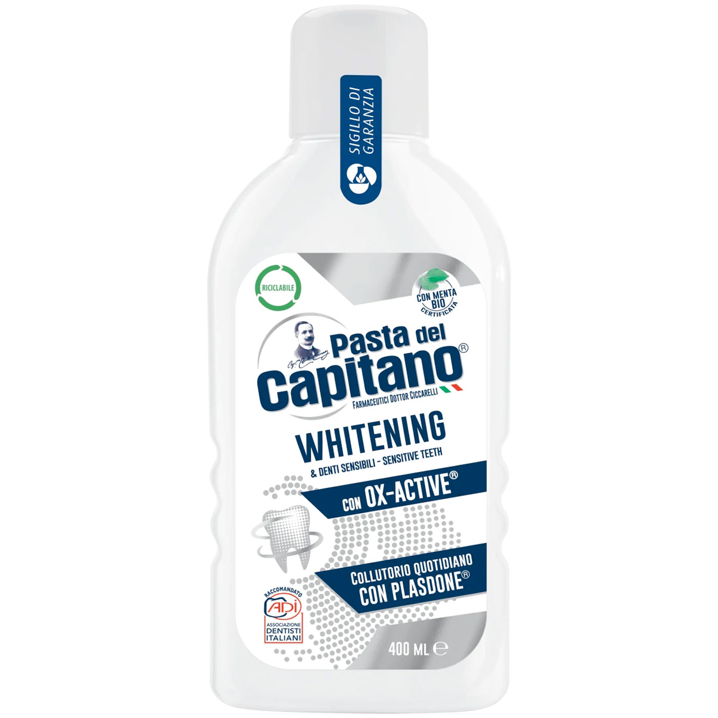 Whitening Mundskyl Pasta del Capitano Colluttorio White 400 ml. - Pasta del Capitano Mundskyl