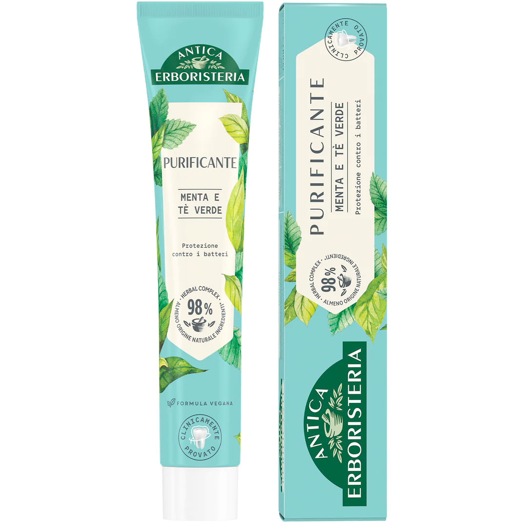 Natürliche pflanzliche Zahnpasta ANTICA Erboristeria Purificante 75 ml.