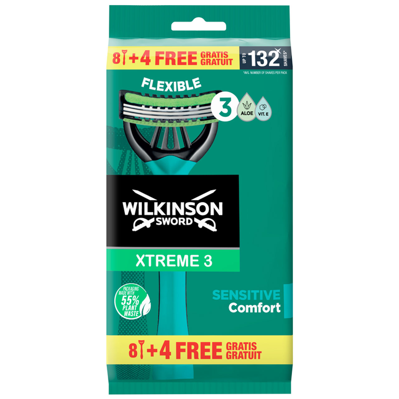 Wilkinson Einwegschaber 12 Stk. Extremer 3- Sensitive Komfort