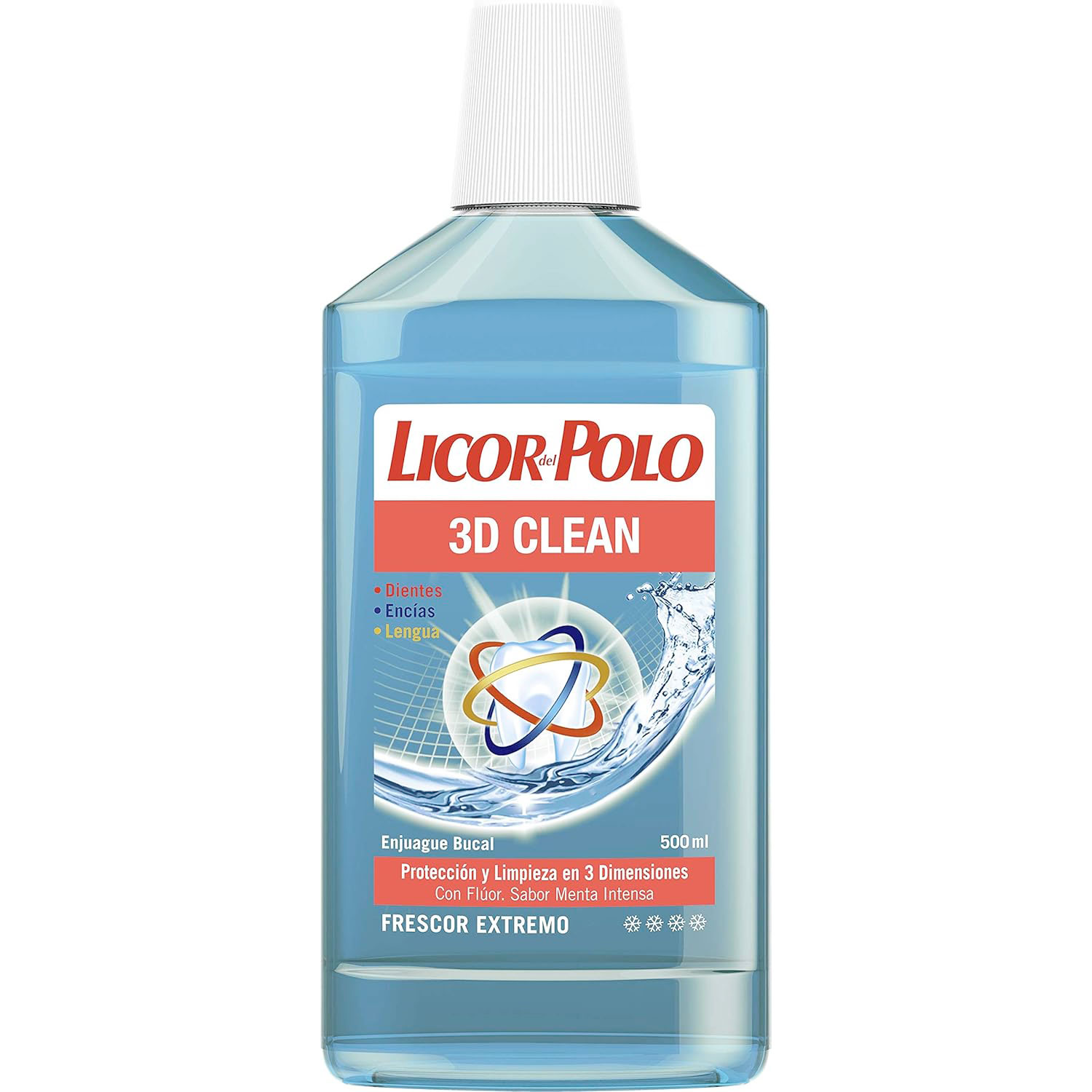 Mundwasser LICOR del Polo 3D Clean 500 ml.