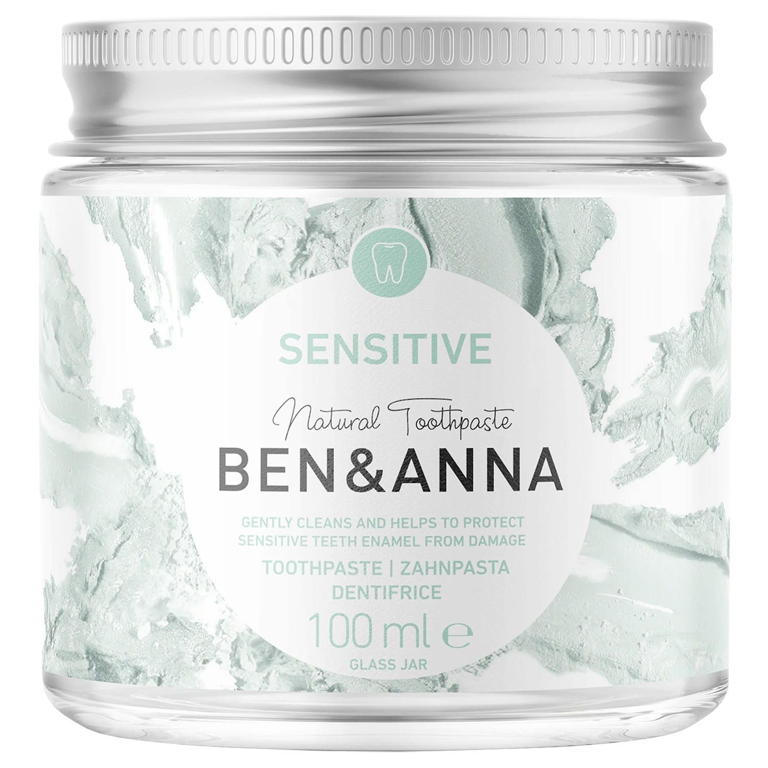 Natürliche Whitening Zahnpasta BEN & ANNA White Fluoridfrei 100 ml.