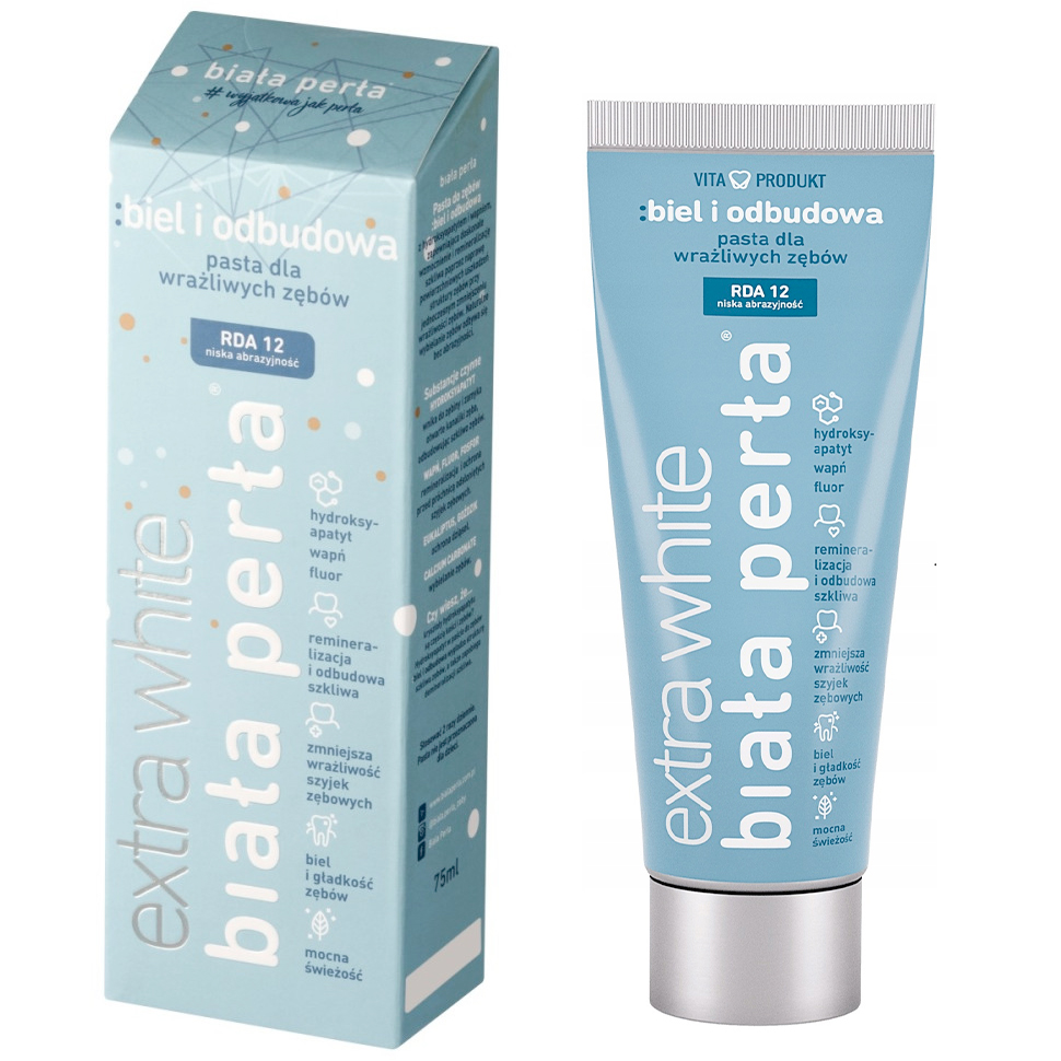 Tandblegning Tandpasta Biala Perla Extra White 75 ml. - Biala Perla Tandpasta