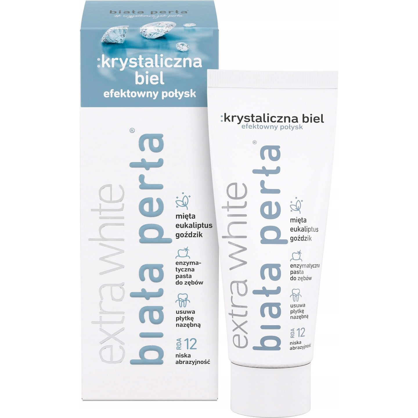Zahnaufhellende Zahnpasta BIALA PERLA Crystal White 75 ml.
