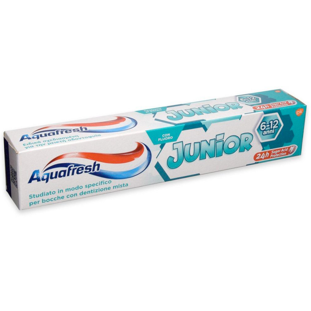 Aquafresh Børnetandpasta Junior 6-12 år 75 ml.