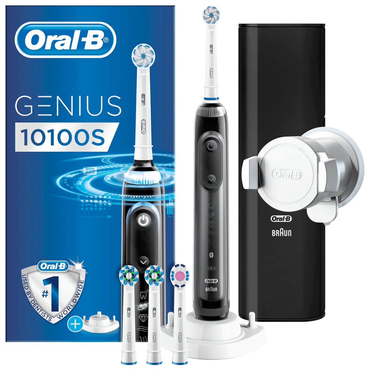 Oral-B Genius X 10100 Elektrische Zahnbürste inkl. 4 Bürstenköpfe