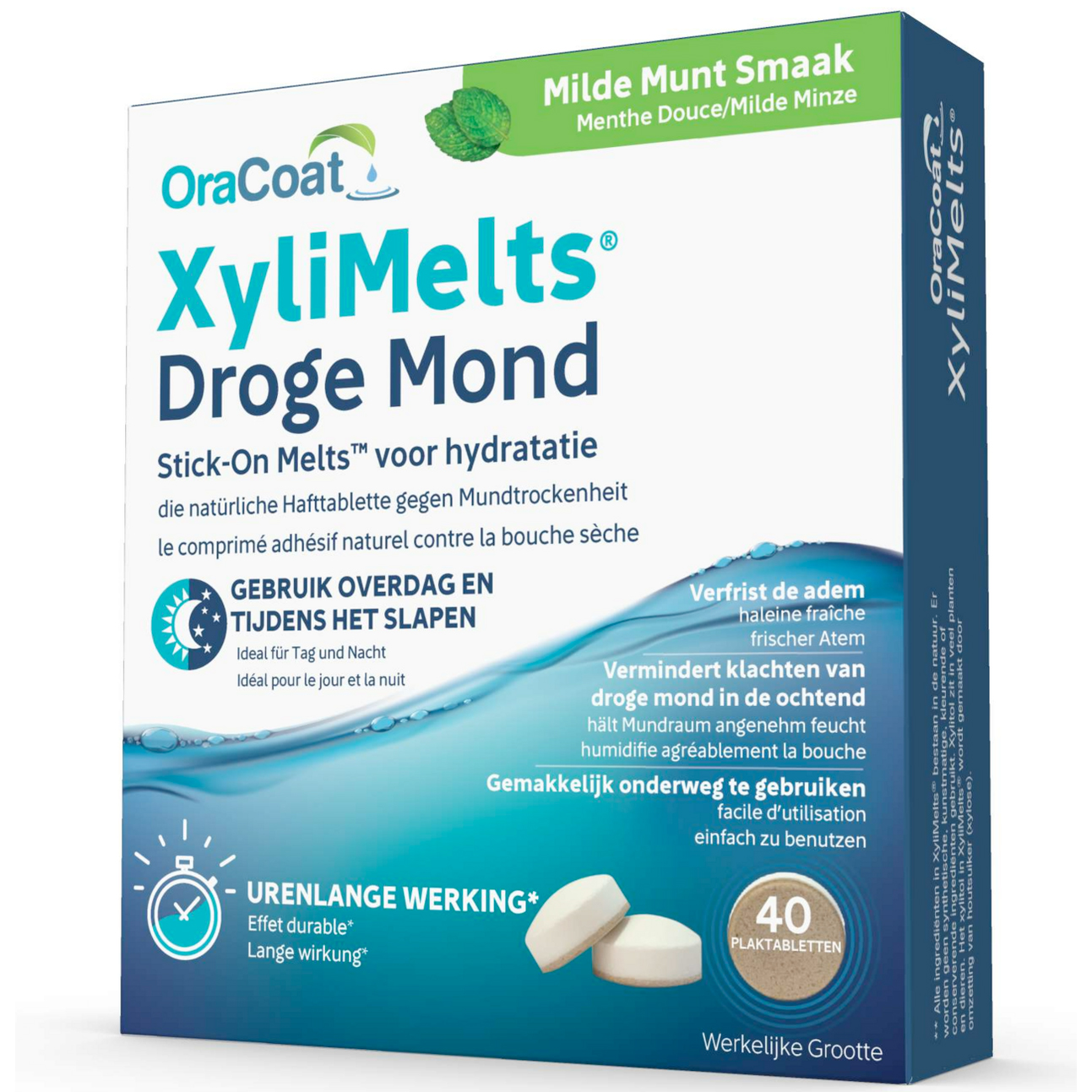 OraCoat XyliMelts Sugetabletter Mundtørhed Mild Mint Xylitol 40 stk.