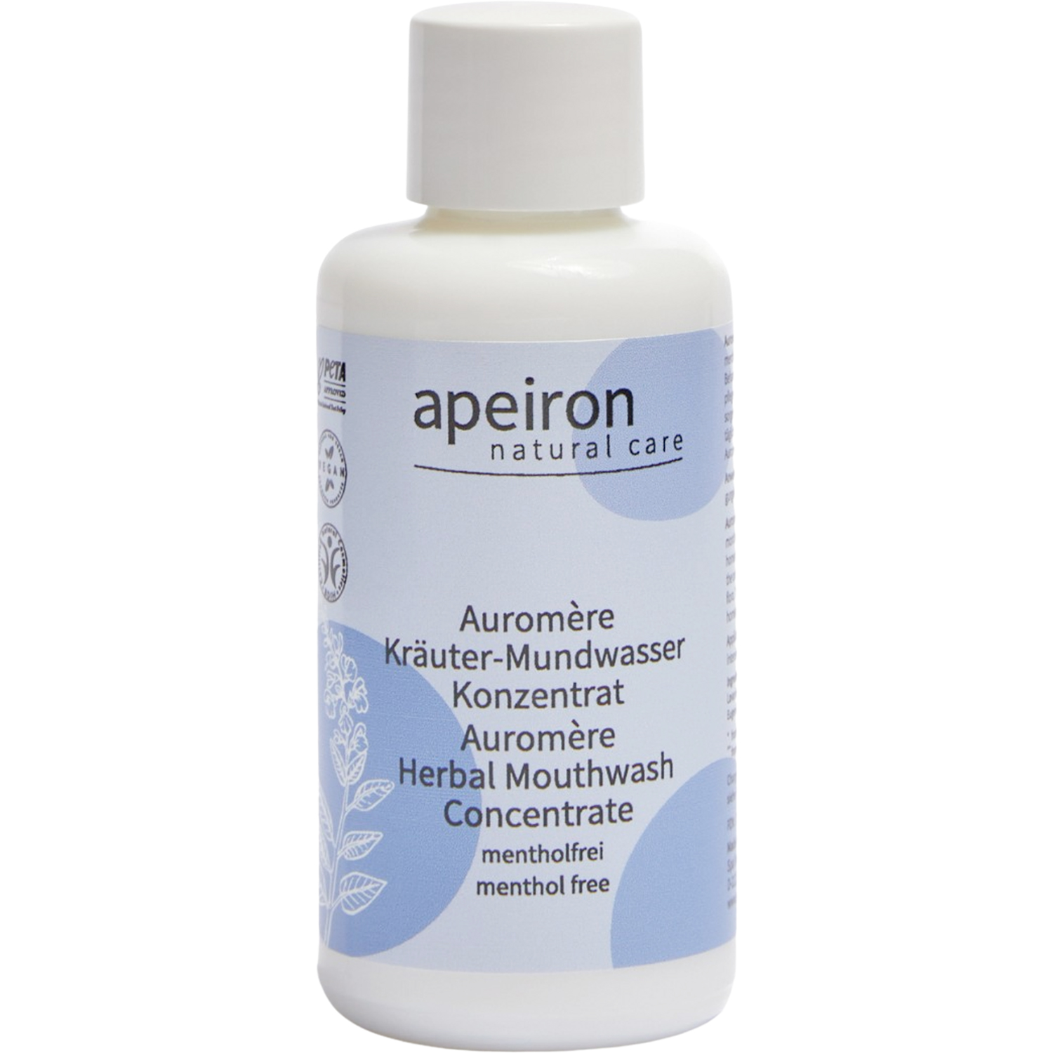 Naturlig Mundskyl Apeiron Mentol-fri Koncentreret Auromère Herbal - Apeiron Mundskyl
