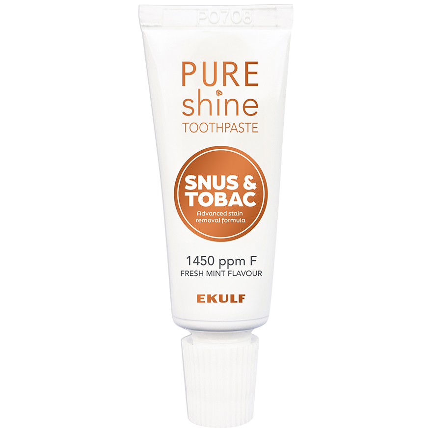 Zahnaufhellende Zahnpasta Ekulf Pure Shine Snus & Tobacco ReisegröÐ ̄e 15 ml