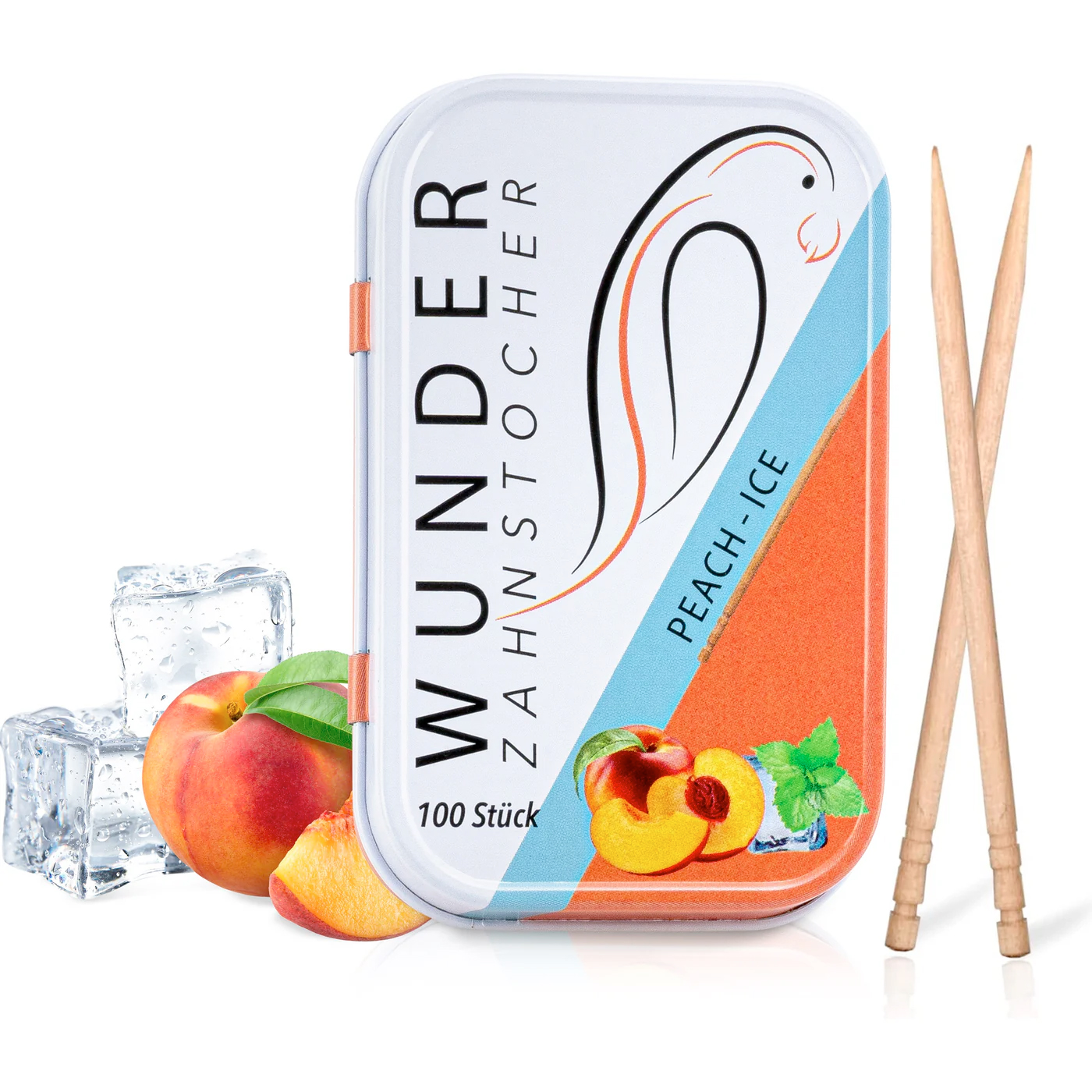 Wunder Zahnstocher mit PEACH Ice Metal Ash Geschmack