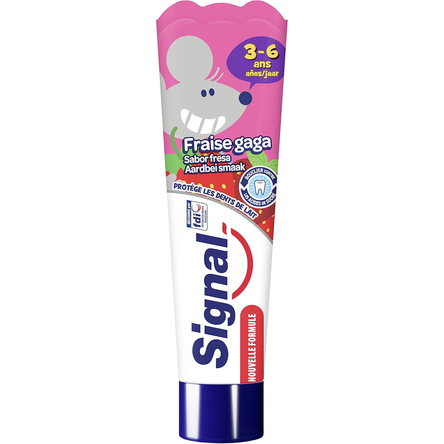 Børnetandpasta SIGNAL Strawberry 3-6 år 50 ml - Tandpleje til børn