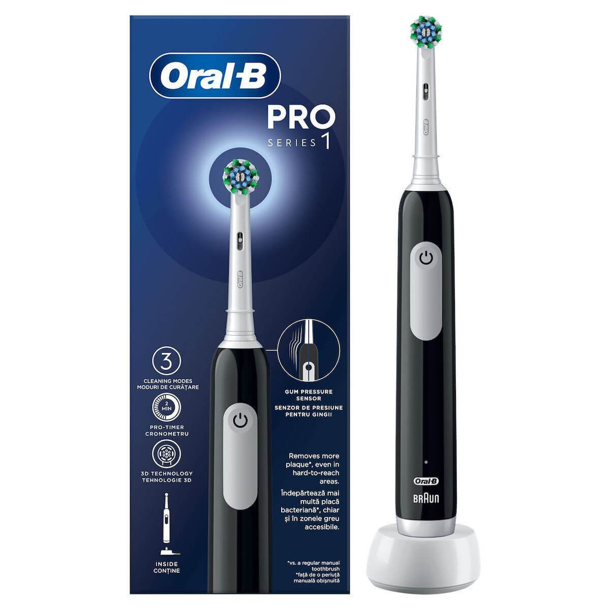Oral-B Black Pro Series 1 Elektrische Zahnbürste CrossAction