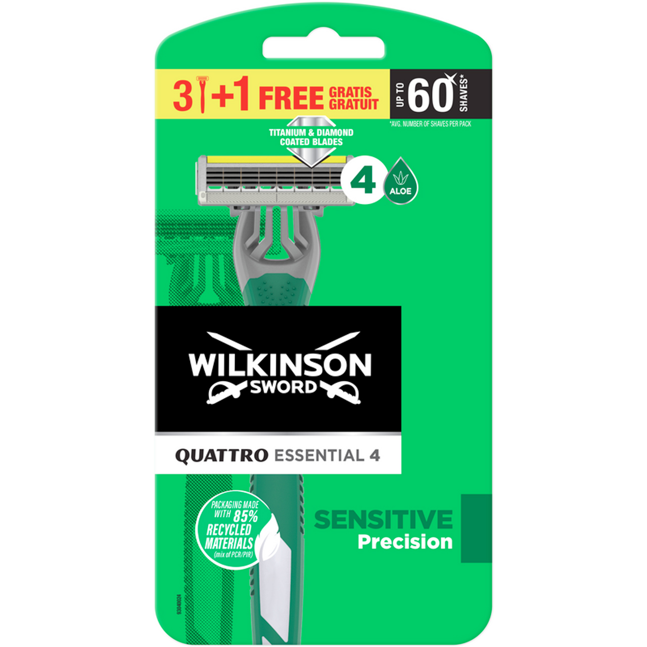 Wilkinson Quattro Essential 4 Sensitive Einwegschaber 4 Stk.