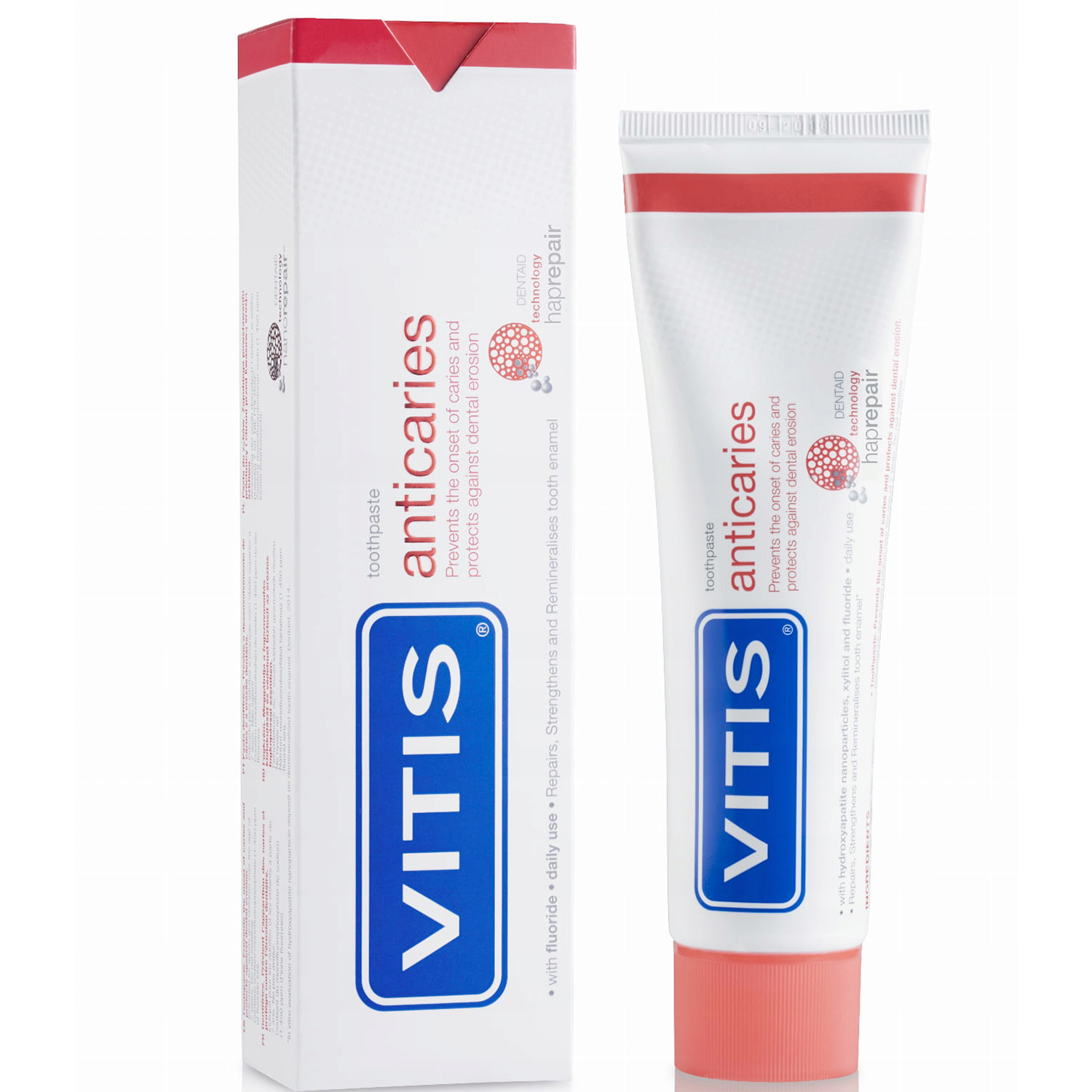 Vitis Zahnpasta Antikaries Nano Repair Xylitol Hydroxyapatite 75ml