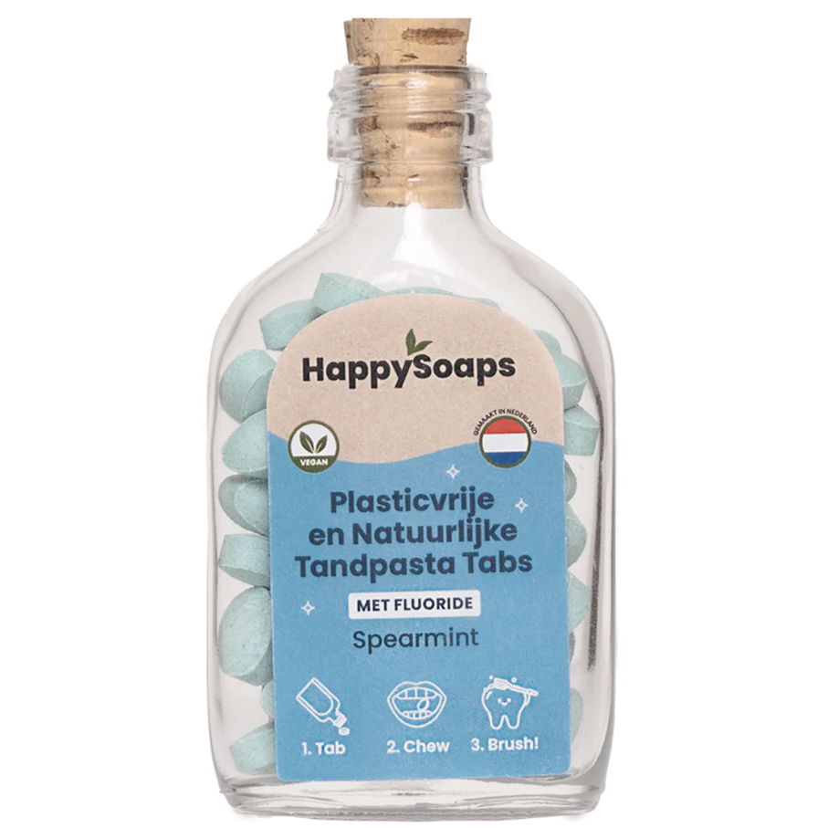 Zahnpastatabletten HappySoaps Spearmint Xylitol Fluorid 62 Stk.