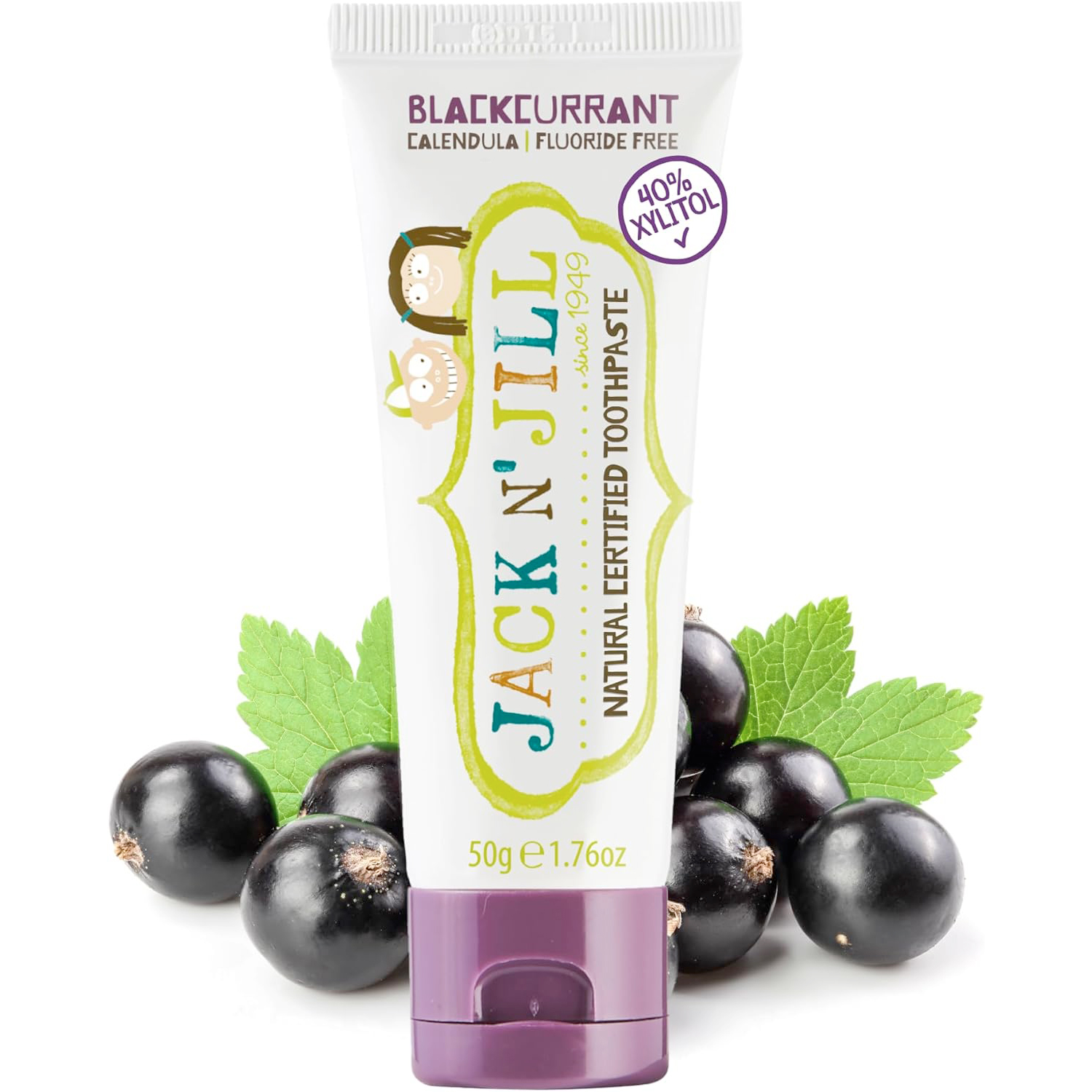 Kinderzahnpasta Jack N' Jill Kids Natural Blackcurrant Xylitol 50 ml