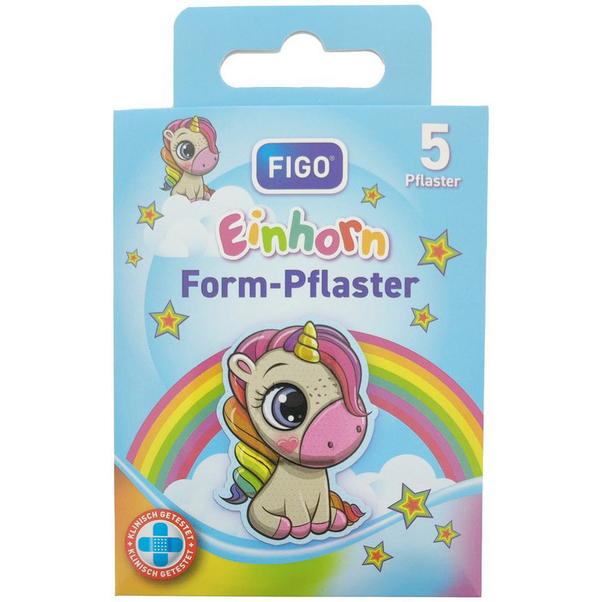 Figo Kinderpflaster Einhornform 5 Stk.