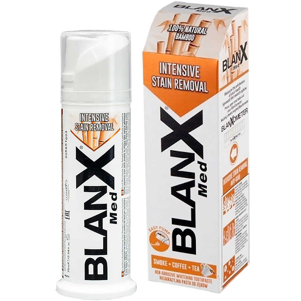 Zahnaufhellende Zahnpasta BLANX mit intensiver Fleckenentfernung 75 ml