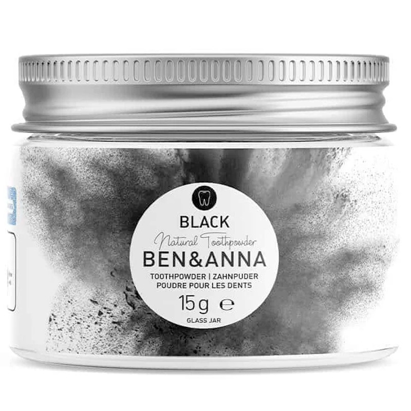 Natürliches Holzkohle-Zahnpastapulver BEN & ANNA Xylitol 15g