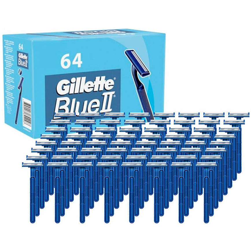 Gillette 64 stk. Blue II Engangsskrabere - Gillette Blue II