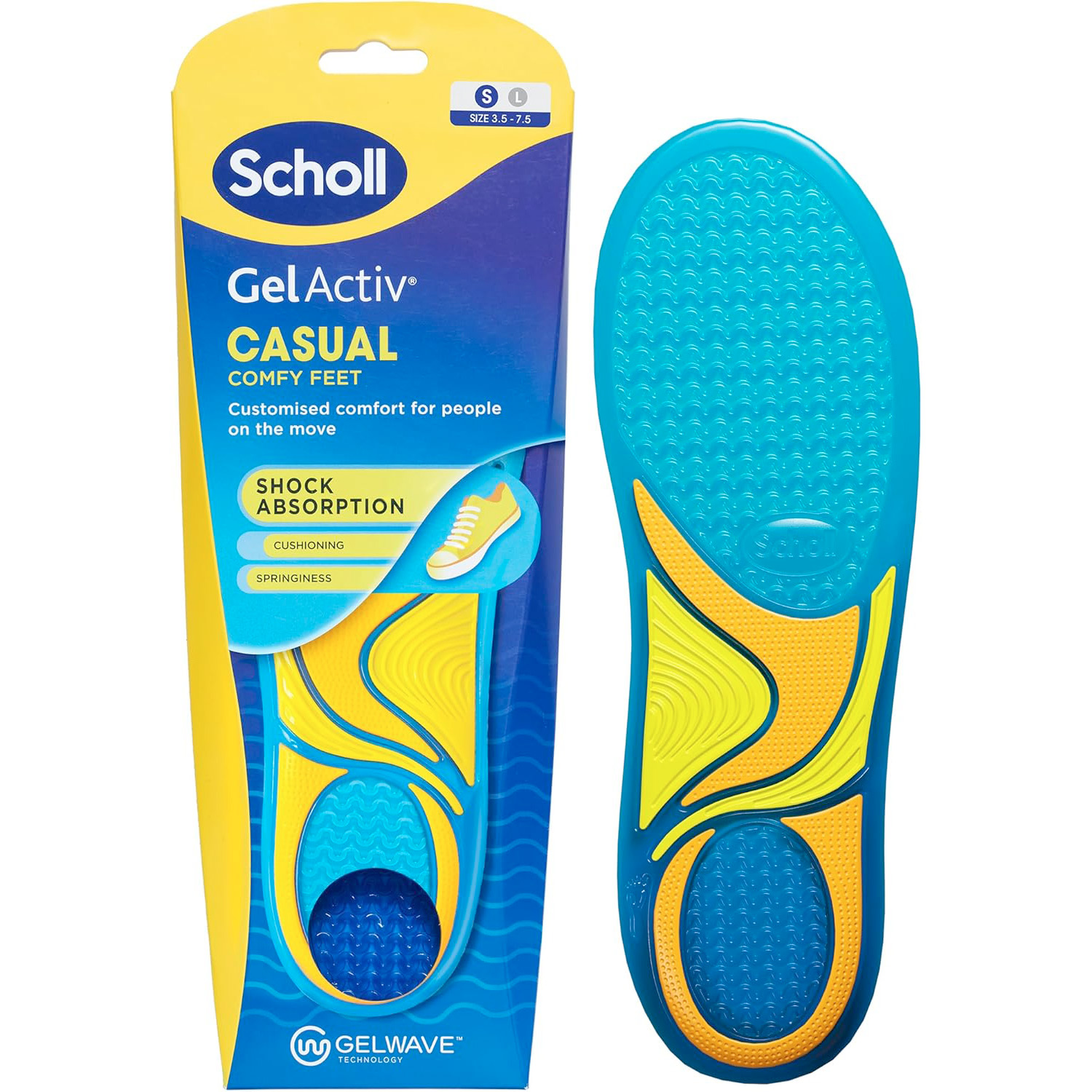 Scholl GelActiv Everyday Einlegesohlen NEUES MODELL Small 35,5-40,5