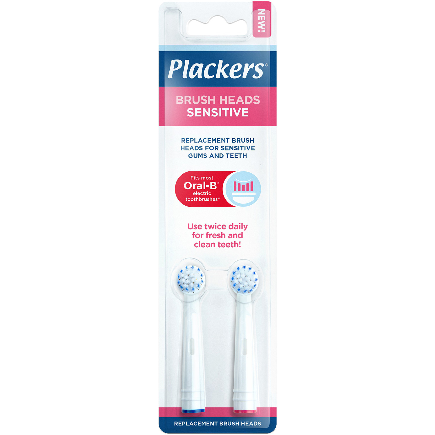 Plackers Bürstenköpfe für Oral-B Sensitive 2 Stk.